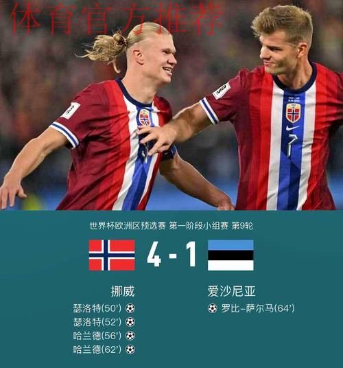 挪威4-1爱沙尼亚无限接近美加墨，哈兰德、瑟洛特双响